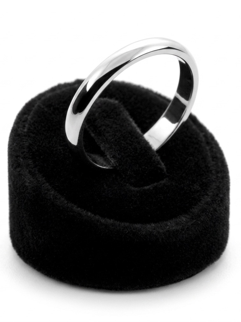 New Gun Metal Sterling Silver Court Thin Polished Classic 2mm Wedding Ring